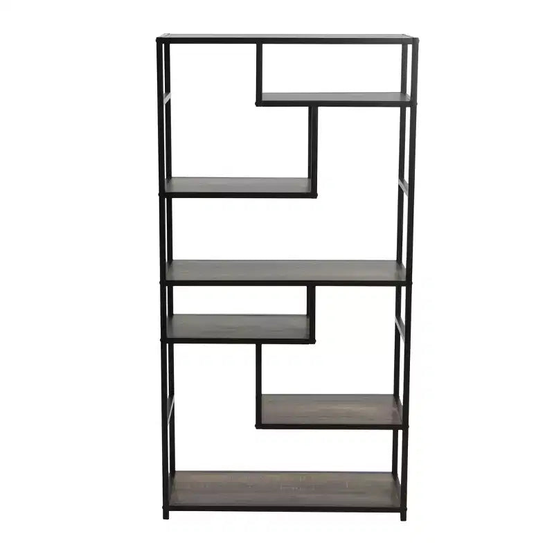 Étagère ouverte à 6 niveaux, style industriel