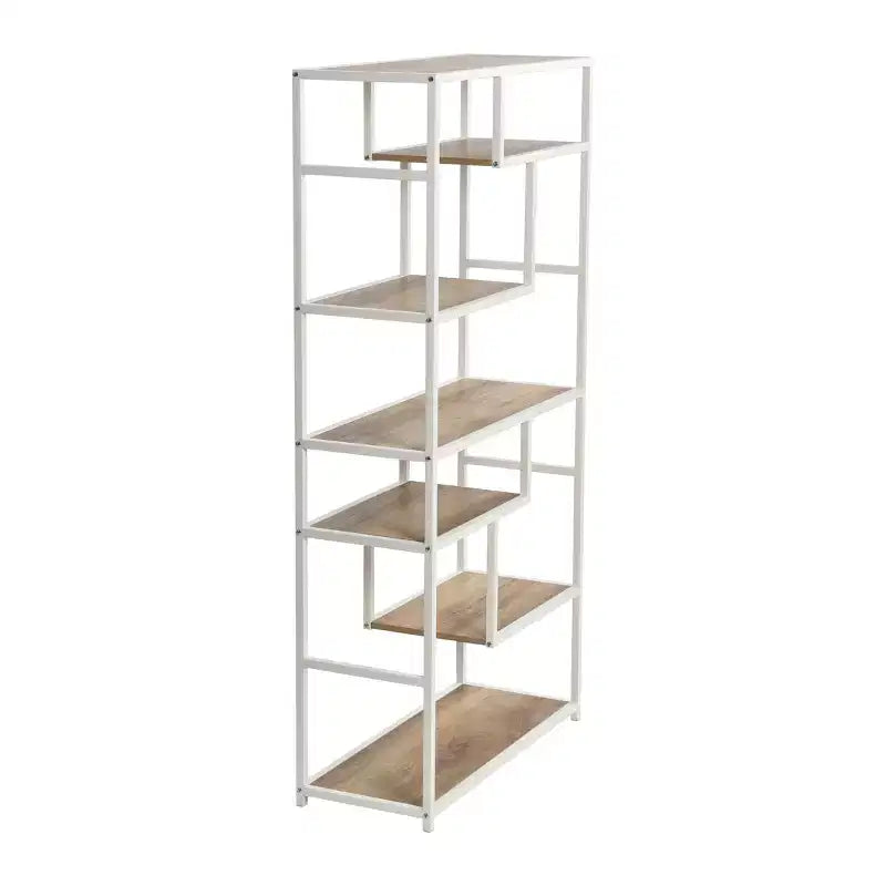 Étagère ouverte à 6 niveaux, style industriel