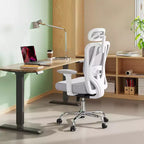 Chaise de bureau ergonomique en maille avec appui-tête 3D, soutien lombaire et fonction d'inclinaison