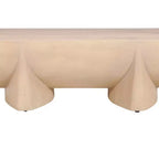 Table basse rectangulaire en bois de manguier de 122 cm, design bûche naturelle