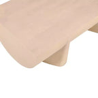 Table basse rectangulaire en bois de manguier de 122 cm, design bûche naturelle