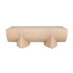 Table basse rectangulaire en bois de manguier de 122 cm, design bûche naturelle