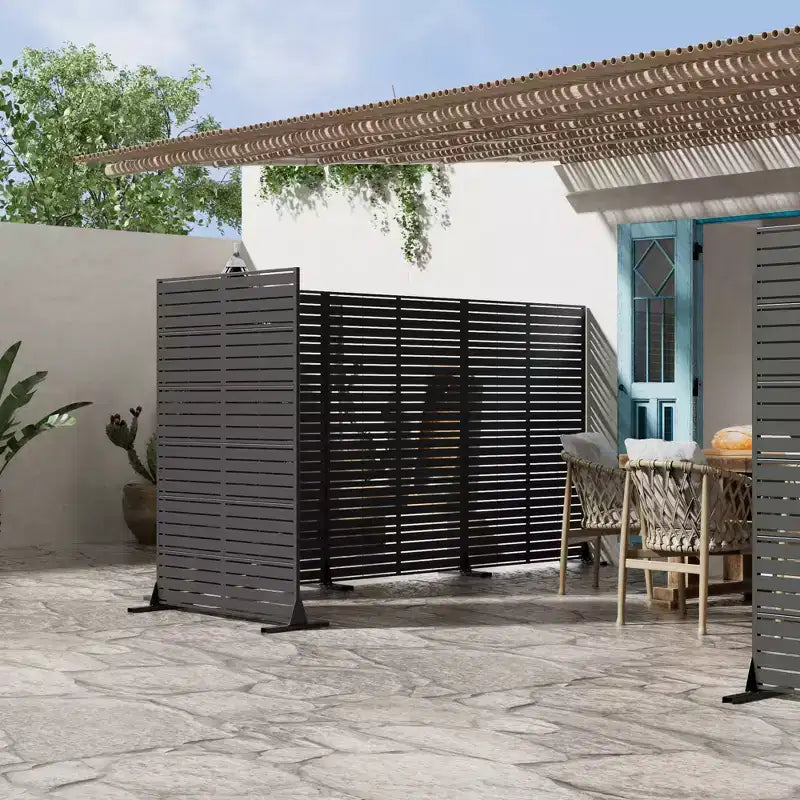 Brise-vue extérieur en métal de 72 po, clôture décorative de jardin