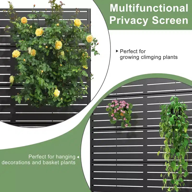 Brise-vue extérieur en métal de 72 po, clôture décorative de jardin