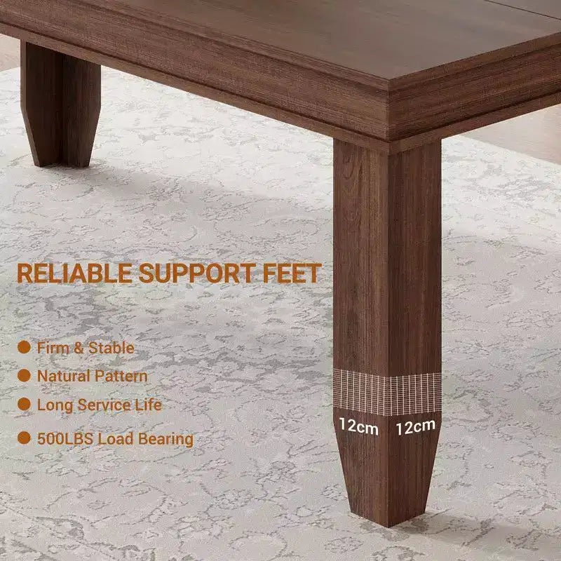 Table à manger de ferme en bois de 180 cm pour 6 à 8 personnes