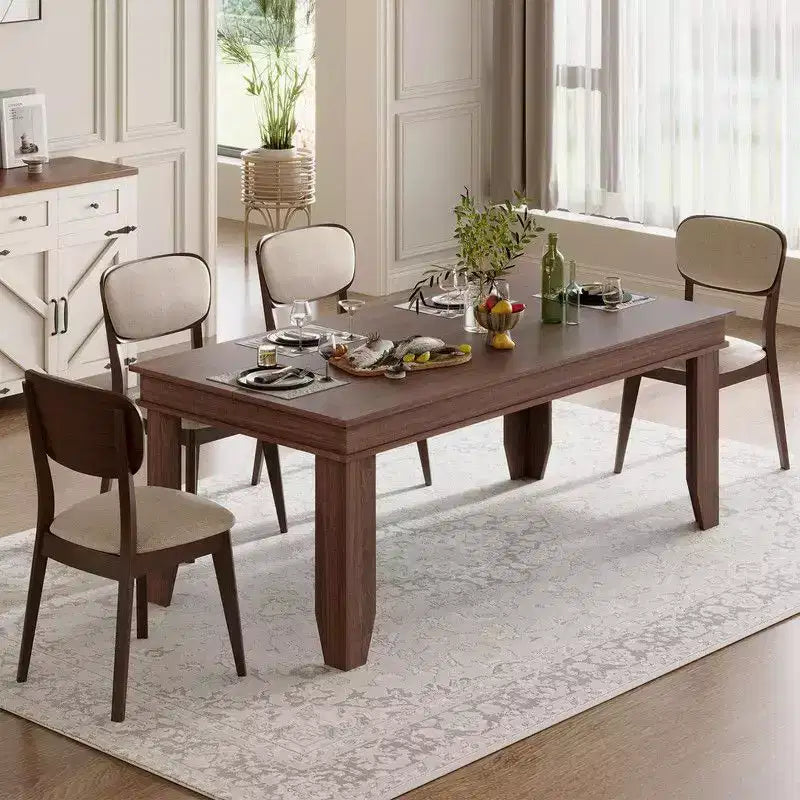 Table à manger de ferme en bois de 180 cm pour 6 à 8 personnes