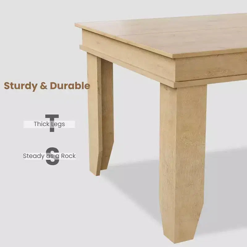 Table à manger de ferme en bois de 180 cm pour 6 à 8 personnes