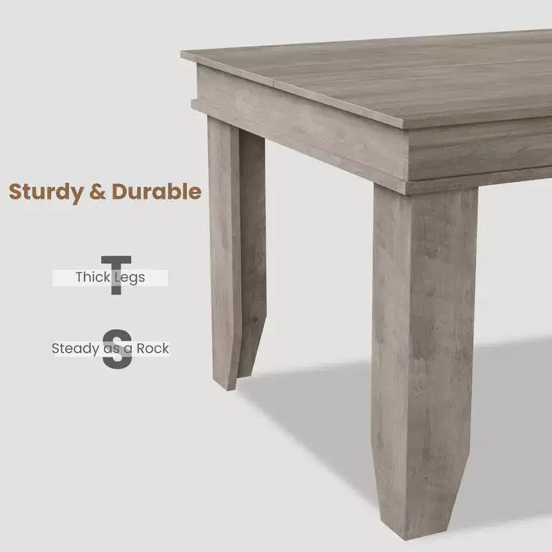 Table à manger de ferme en bois de 180 cm pour 6 à 8 personnes