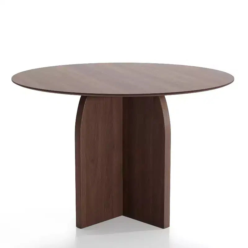 Table à manger ronde en bois 45" pour 4 personnes, style moderne de ferme