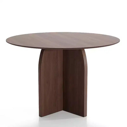 Table à manger ronde en bois 45" pour 4 personnes, style moderne de ferme