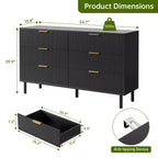 Commode cannelée vague avec dispositif anti-basculement, Grande table de chevet en bois avec rangement et pieds en métal