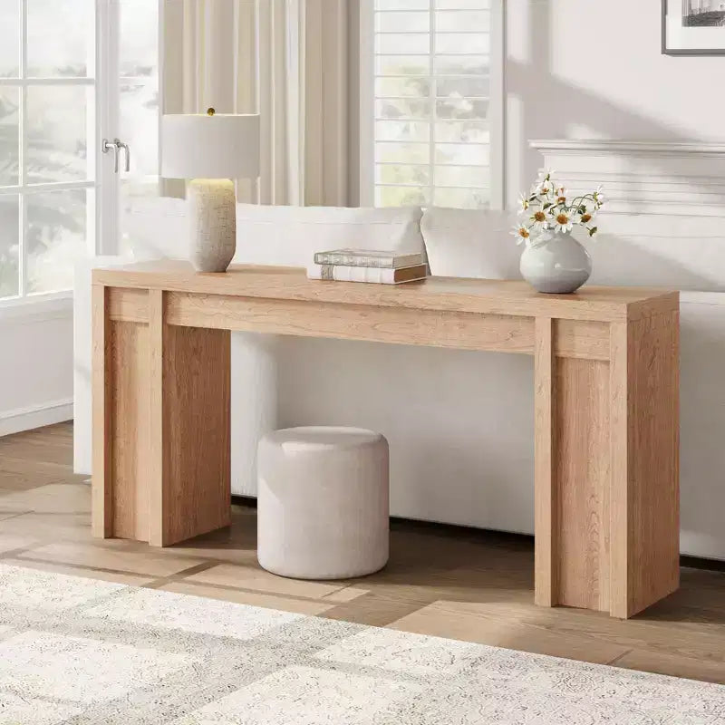 Console rustique de 180 cm, Noyer grain de bois vintage