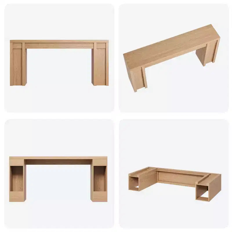 Console rustique de 180 cm, Noyer grain de bois vintage