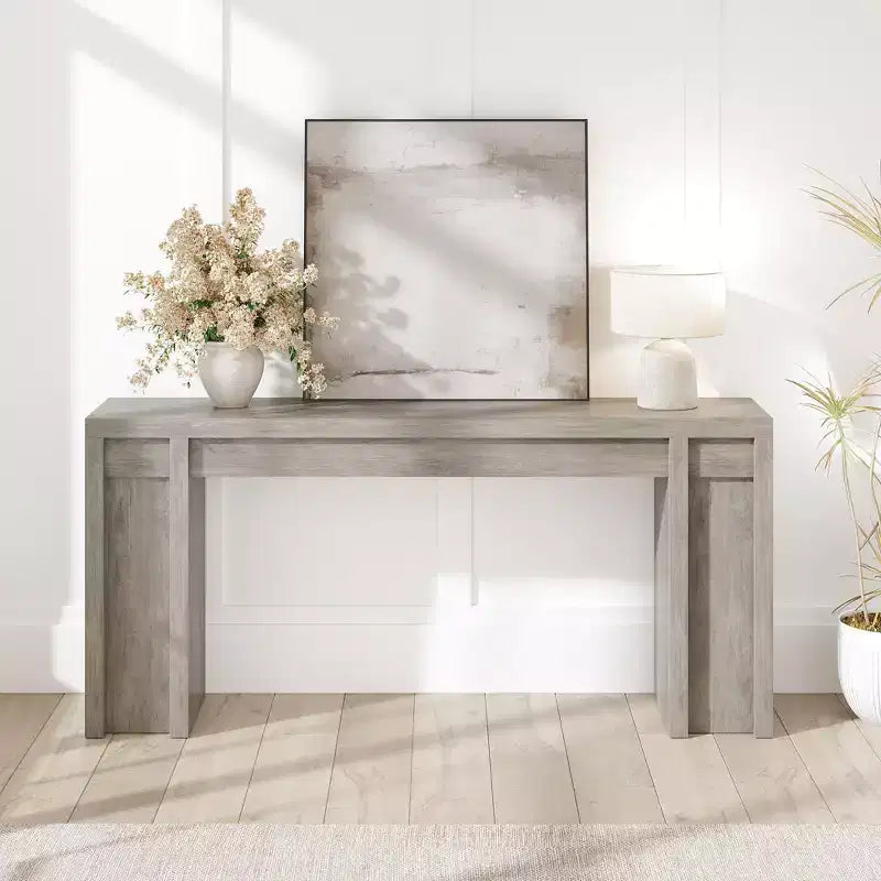 Console rustique de 180 cm, Noyer grain de bois vintage