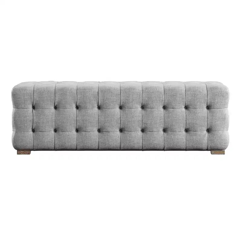 Banc capitonné en lin