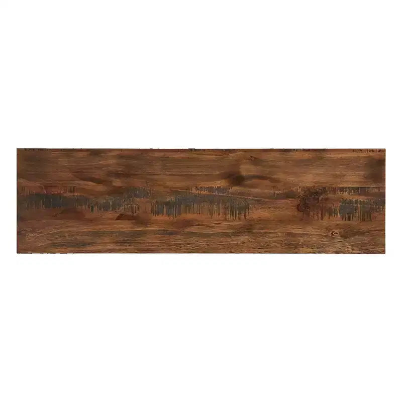 Meuble TV rustique avec base en X, 60 po, brun