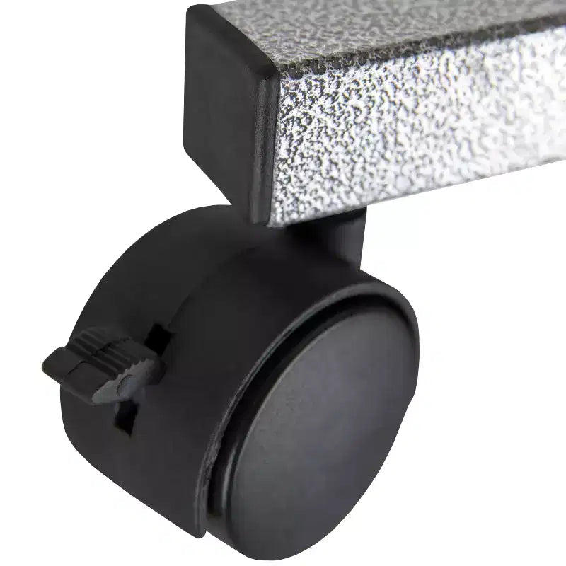 Table de lit roulante réglable avec roulettes, finition chêne foncé