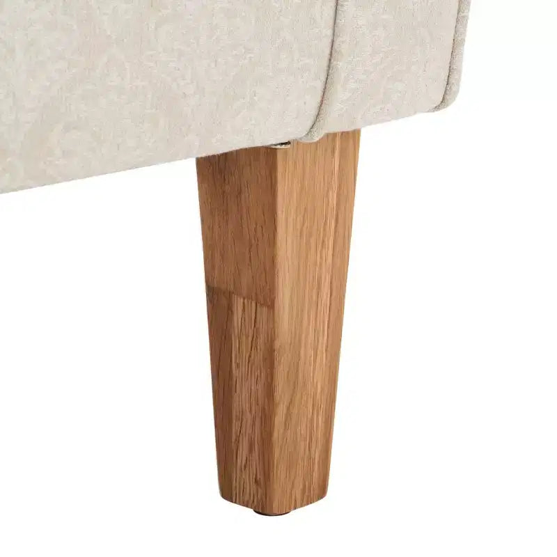 Fauteuil Club Rembourré, Imprimé Floral Rouge et Blanc, Coton/Lin