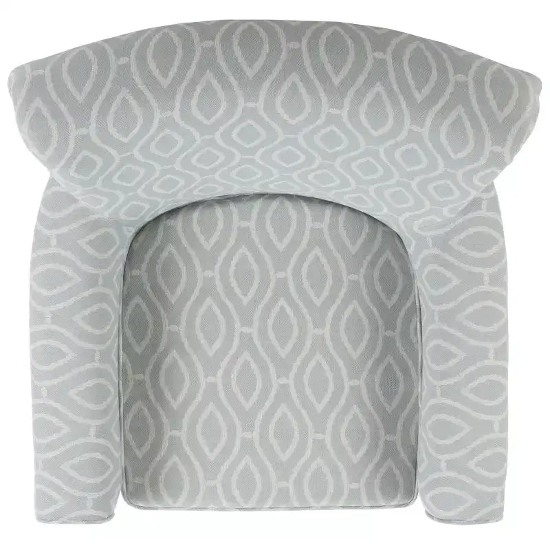Fauteuil Club Rembourré, Imprimé Floral Rouge et Blanc, Coton/Lin