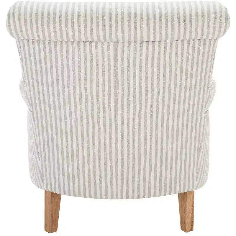 Fauteuil Club Rembourré, Imprimé Floral Rouge et Blanc, Coton/Lin