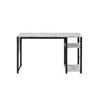 Bureau avec cadre en métal et étagère de rangement ouverte