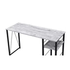 Bureau avec cadre en métal et étagère de rangement ouverte