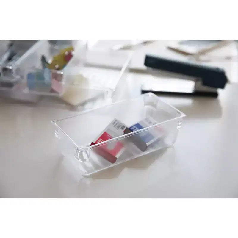 Organisateurs de tiroirs en plastique transparent, lot de 4