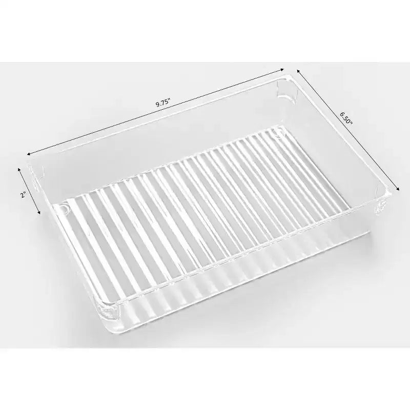 Organisateurs de tiroirs en plastique transparent, lot de 4