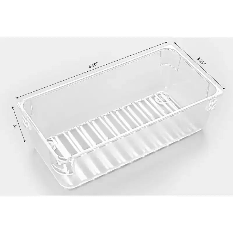 Organisateurs de tiroirs en plastique transparent, lot de 4