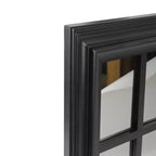 Miroir mural carré à carreaux noirs de 17 po