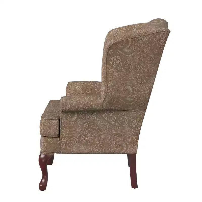 Fauteuil à oreilles traditionnel, revêtement en polyester