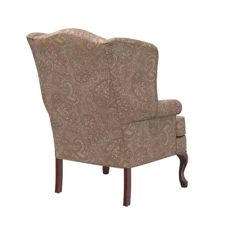 Fauteuil à oreilles traditionnel, revêtement en polyester