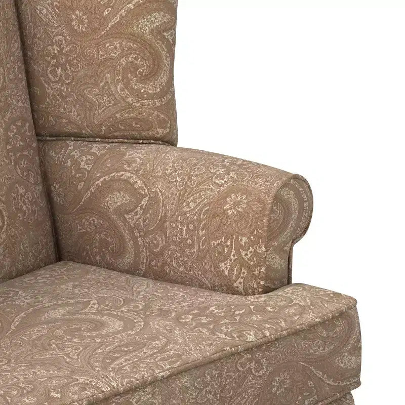 Fauteuil à oreilles traditionnel, revêtement en polyester
