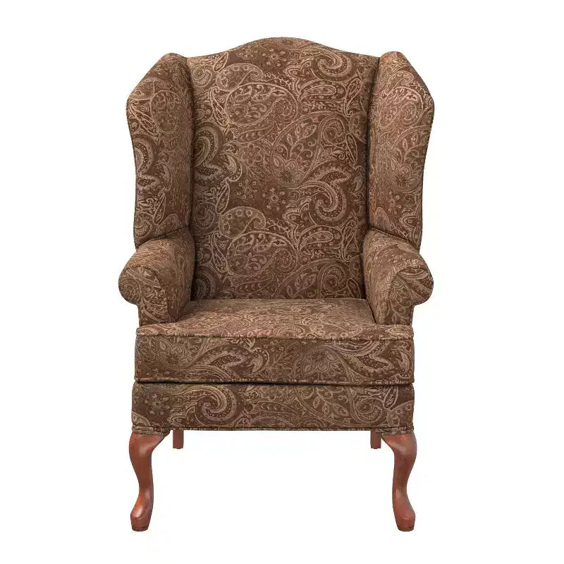 Fauteuil à oreilles traditionnel, revêtement en polyester
