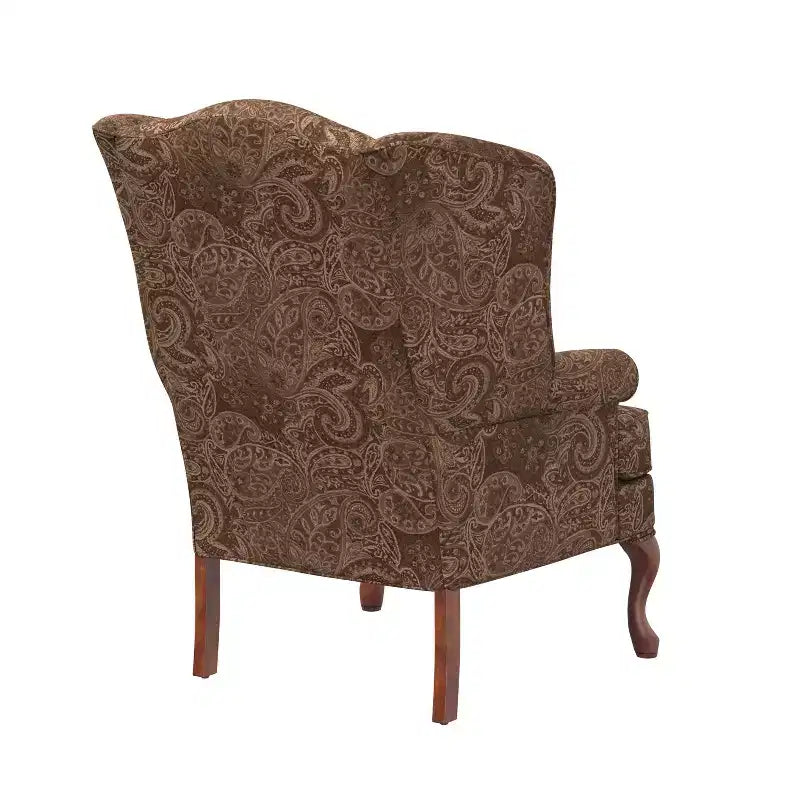 Fauteuil à oreilles traditionnel, revêtement en polyester