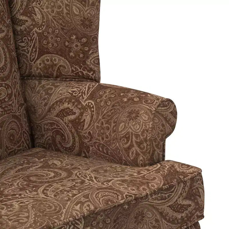 Fauteuil à oreilles traditionnel, revêtement en polyester