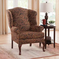 Fauteuil à oreilles traditionnel, revêtement en polyester