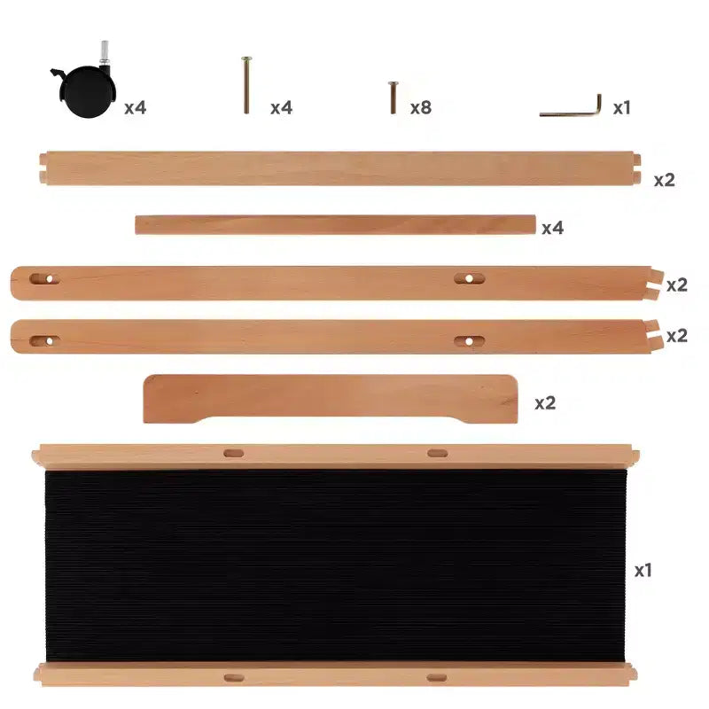 Grand porte-affiches en bois avec roulettes blocables pour toiles, œuvres d'art et affiches