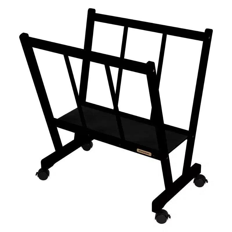 Grand porte-affiches en bois avec roulettes blocables pour toiles, œuvres d'art et affiches