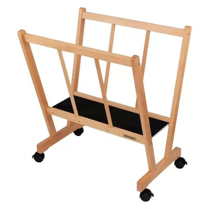 Grand porte-affiches en bois avec roulettes blocables pour toiles, œuvres d'art et affiches