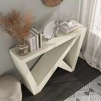 Console rectangulaire moderne avec motif géométrique, 122 cm