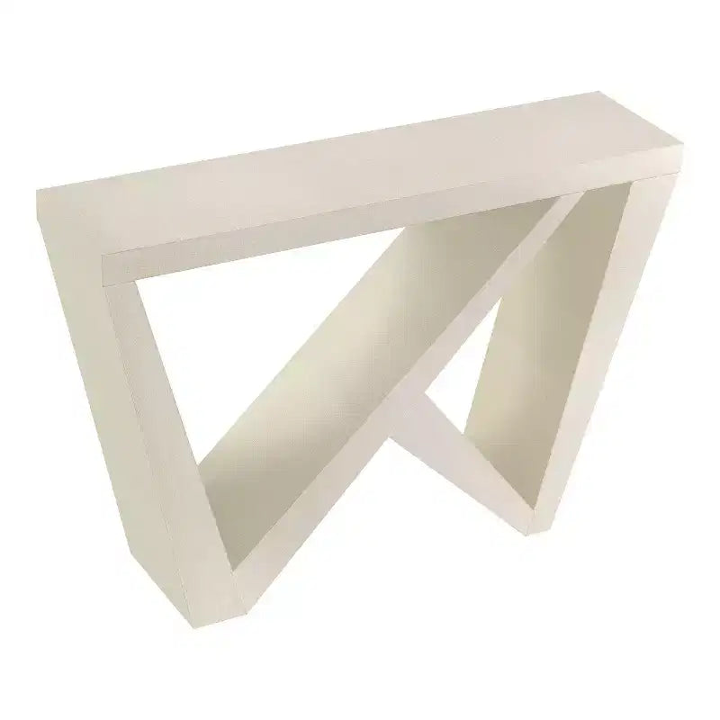 Console rectangulaire moderne avec motif géométrique, 122 cm