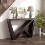 Console rectangulaire moderne avec motif géométrique, 122 cm
