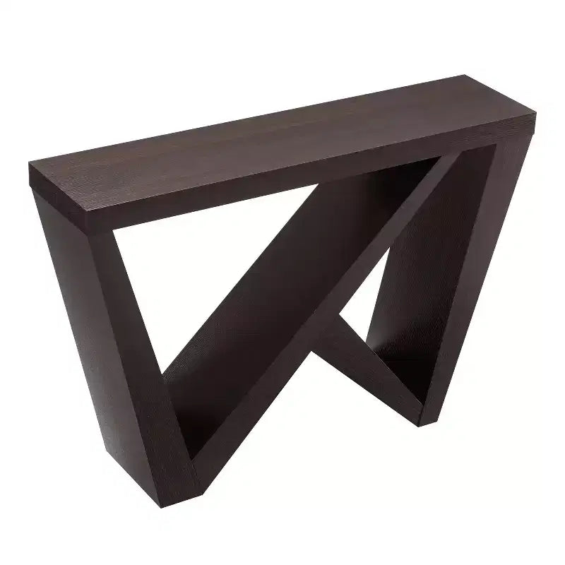Console rectangulaire moderne avec motif géométrique, 122 cm