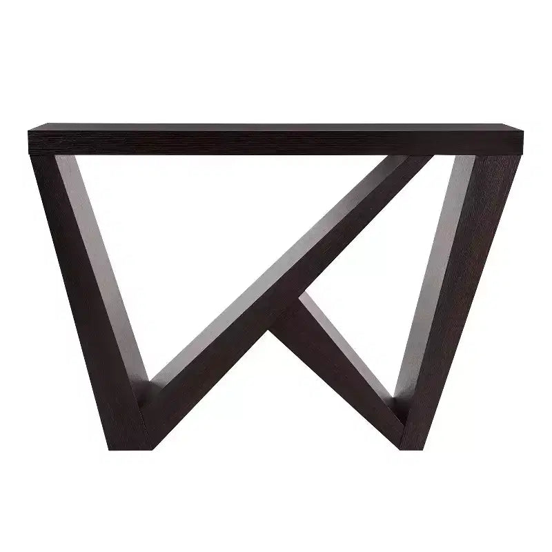 Console rectangulaire moderne avec motif géométrique, 122 cm