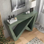 Console rectangulaire moderne avec motif géométrique, 122 cm