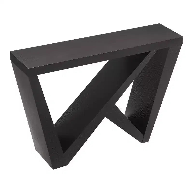 Console rectangulaire moderne avec motif géométrique, 122 cm