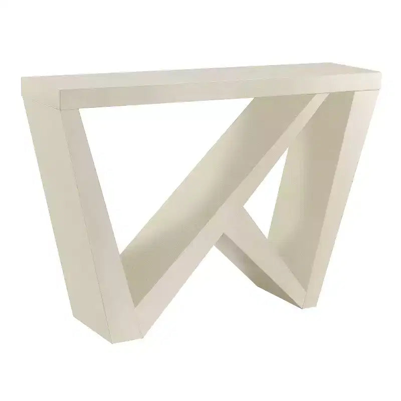 Console rectangulaire moderne avec motif géométrique, 122 cm