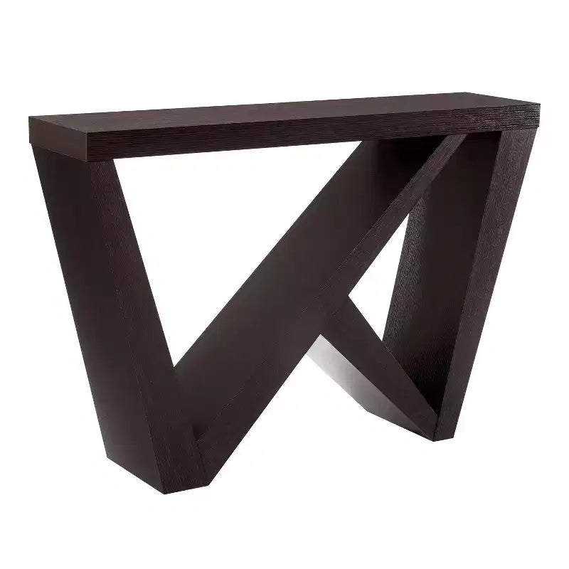 Console rectangulaire moderne avec motif géométrique, 122 cm